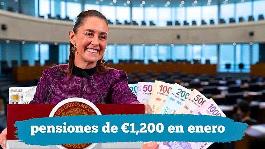 pensiones de €1,200 en enero-febrero 2026, quién califica y cómo solicitar en línea